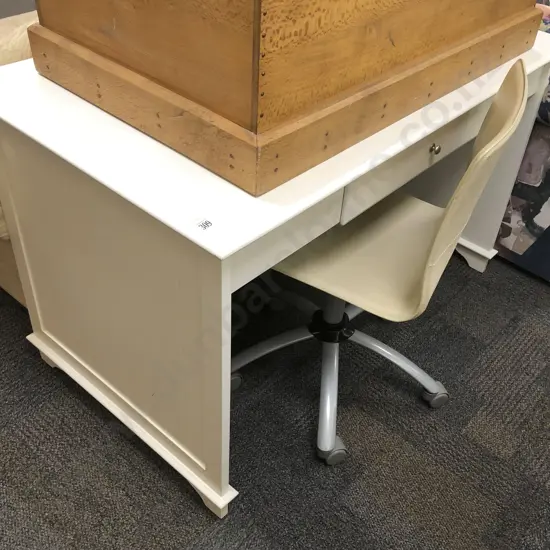 Modern White Painted Desk together with Chair