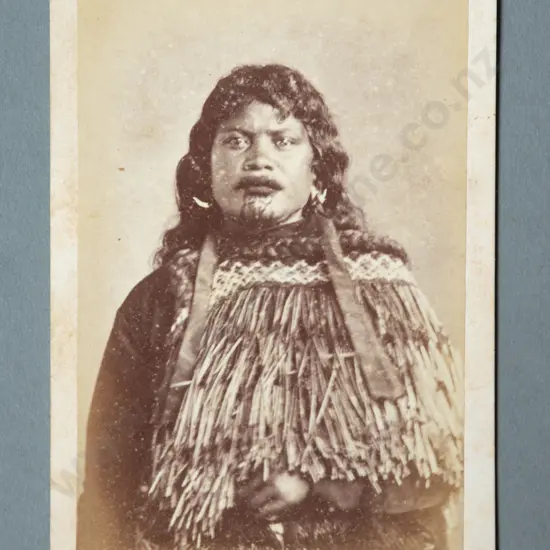 Samuel Carnell (Napier)  Portrait of a Maori woman  Carte de visite albumen print