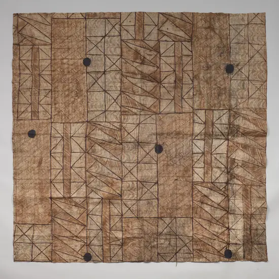 A large Samoan Tapa Cloth (Siapo Tasina)