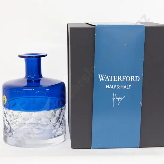 Waterford Half & Half Vase Blue