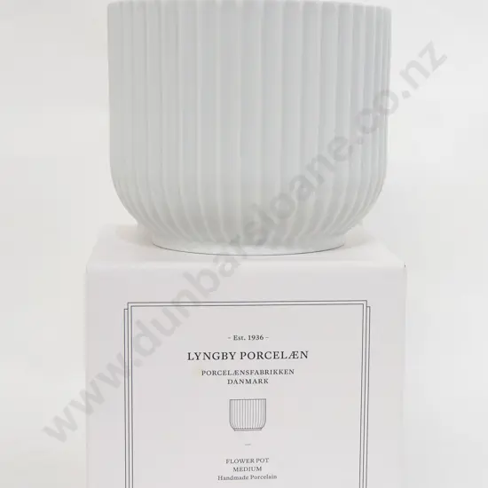 Lyngby Porcelaen Medium White Flower Pot