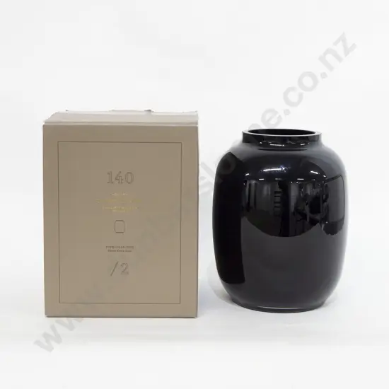 Lyngby Porcelaen "Form Collection 140/2" Black Vase