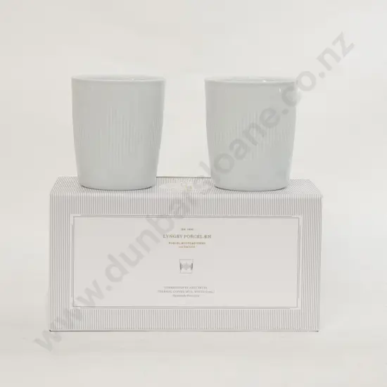 Lyngby Porcelaen "Thermodan" Pack of Two White Thermal Coffee Mugs