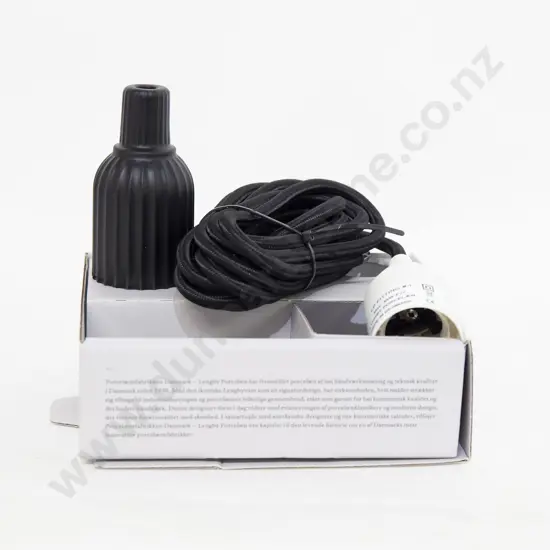 Lyngby Porcelaen Light Fitting Black 230V