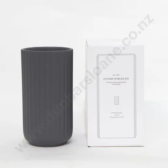 Lyngby Porcelaen Dark Grey Vase