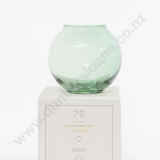 Lyngby Porcelaen "Form Collection 70\2" Green Glass Vase