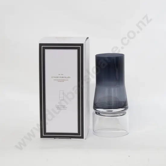 Lyngby Porcelaen "Form 130/3 Collection" Burgundy Glass Vase