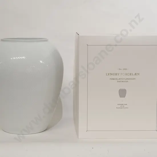 Lyngby Porcelaen "Rhombe" Vase - White