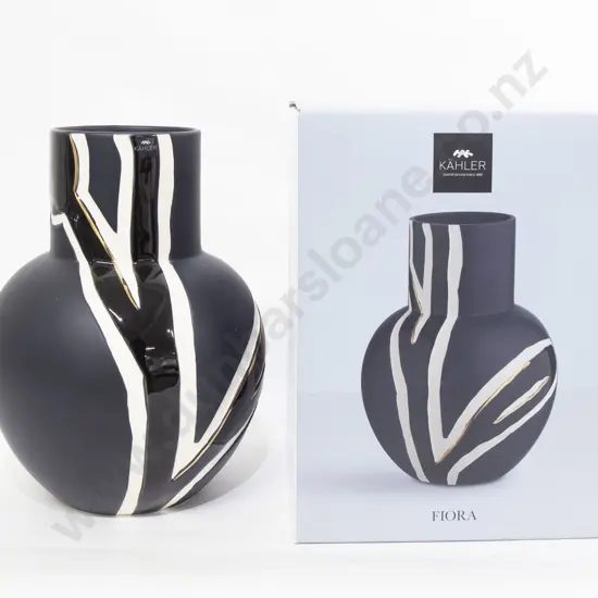 Kahler "Fiora" Black Vase