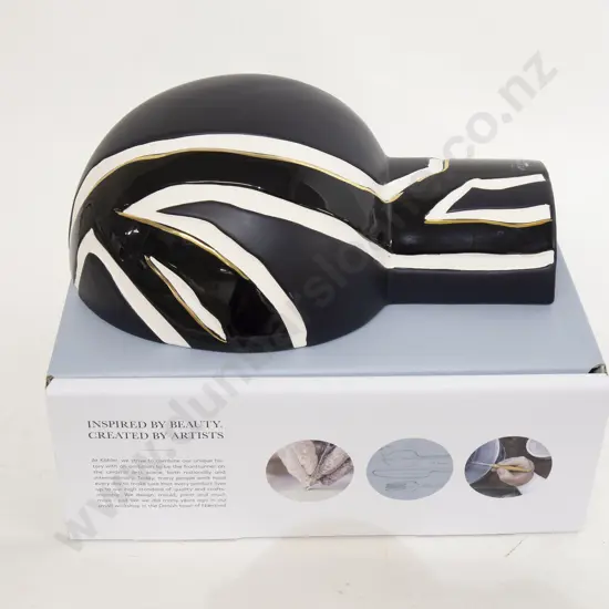 Kahler "Fiora" Black Wall Vase