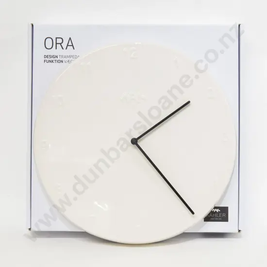 Kahler "Ora" Wall Clock - White