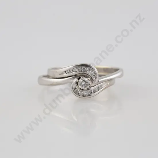 18ct White Gold Solitaire Diamond Ring