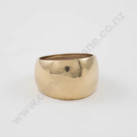 9ct Plain Wide Domed Band Ring