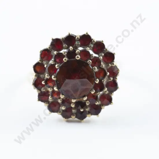 10ct 29stone Garnet Cluster Ring