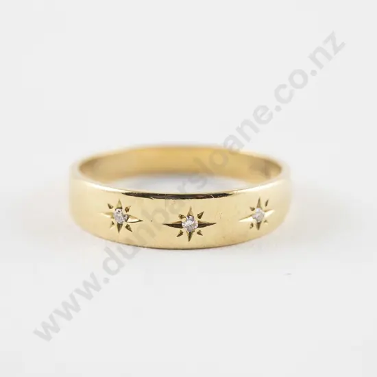 18ct Three Stone Diamond Eternity Band