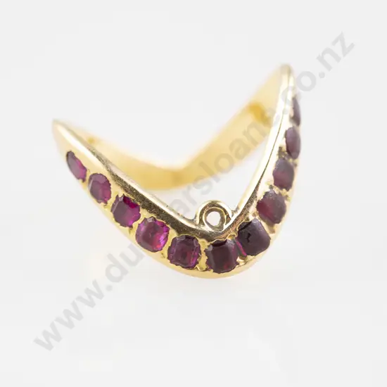 18ct Eleven Stone Burmese Ruby Curve Band Ring