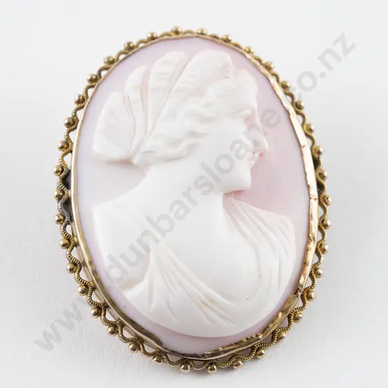 Victorian Portrait Cameo Brooch
