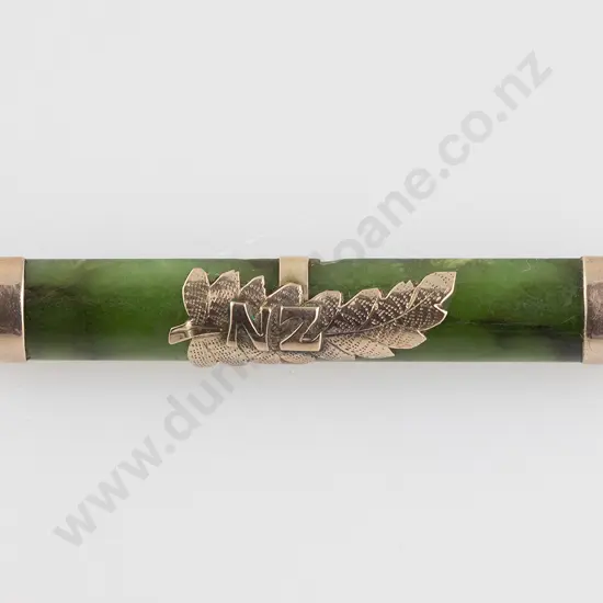 9ct Greenstone Bar Brooch