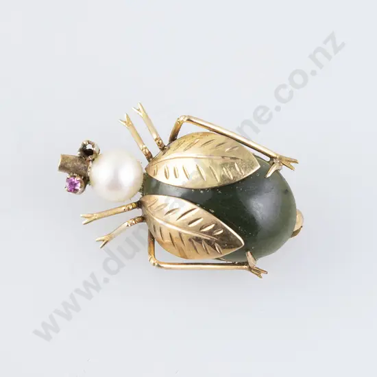 14ct Gem Set Bug Brooch