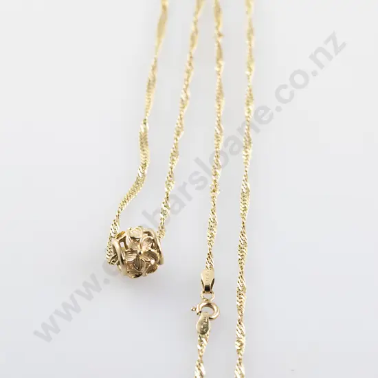 9ct Flower Ball Pendant