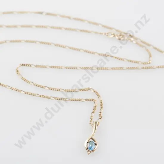 9ct Single Topaz Pendant