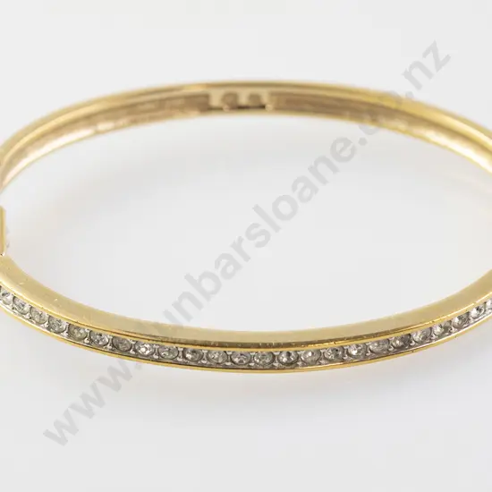 Swarovski Crystal Hinged Snap Bangle