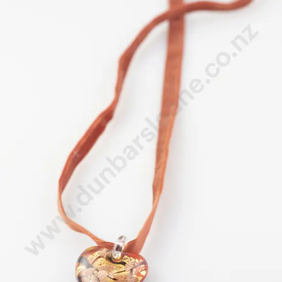 Italian Murano Glass Heart Pendant