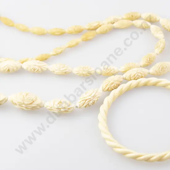 Ivory Single Strand Bead Necklace