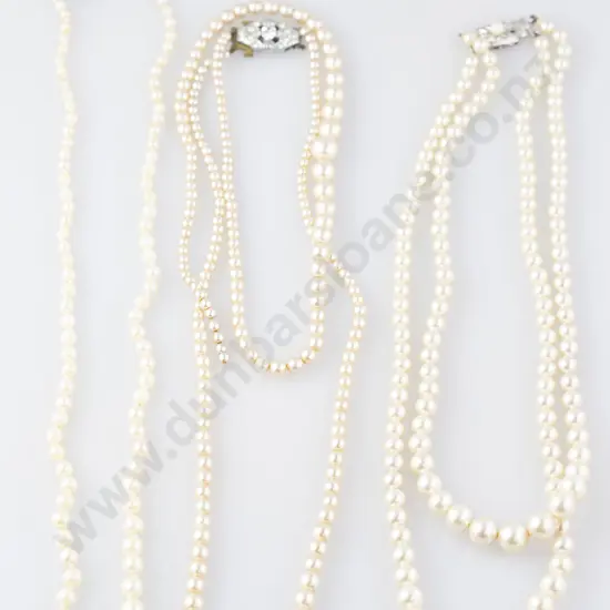 Single Strand Slightly Graduated Cultured Pearl Necklace