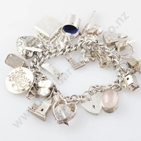S/S Curb Link Charm Bracelet