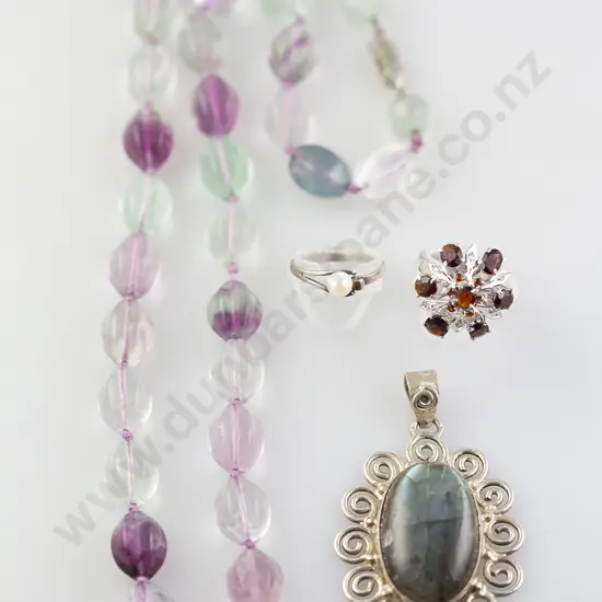 S/S Garnet Cluster Ring