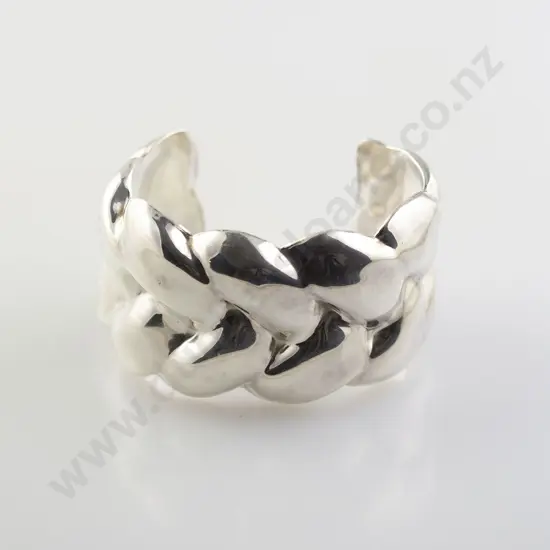 Mexican Alicia .950 Heavy Silver Wide Cuff Bangle
