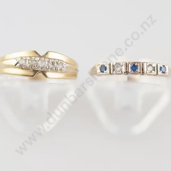 Two 9ct Eternity Band Rings