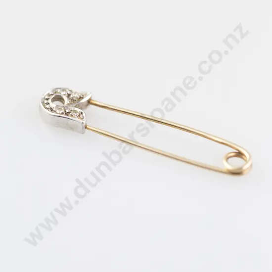 9ct 'Safety Pin' Brooch
