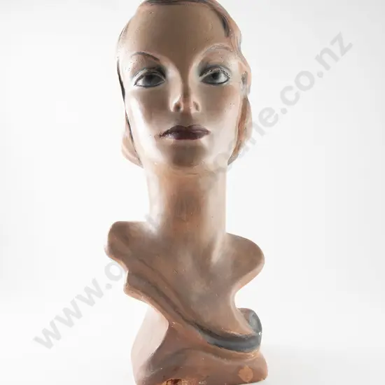 Early C20th Composition Female Bust Counter Display