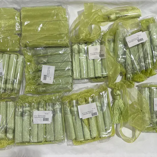Quantity of Green Curtain Tassel Tie Backs