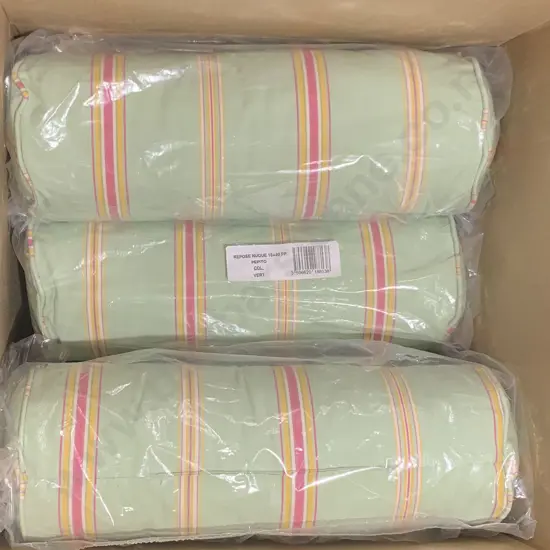 Four Couch Cushions and Five Matching Rolls