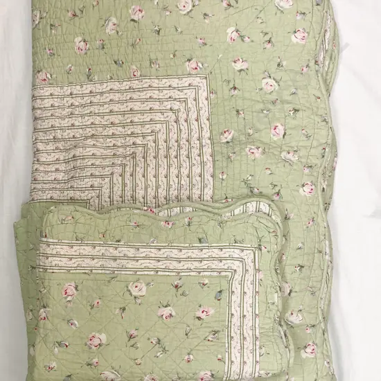 Double Quilted Bedcover and Single Pillow Slip