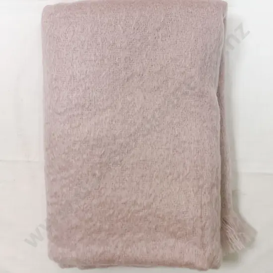 Pink Mohair Bed Throw