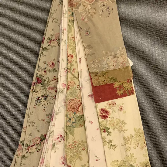 Six Hangered Fabric Samples