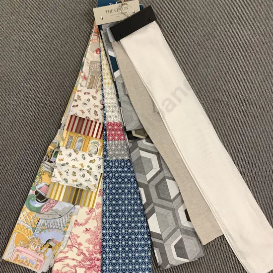 Six Hangered Fabric Samples