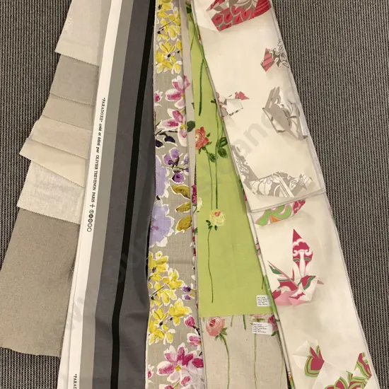 Five Hangered Fabric Samples