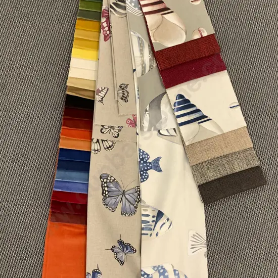 Four Hangered Fabric Samples