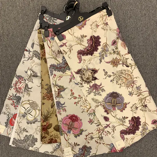 Eight Hangered Fabric Samples