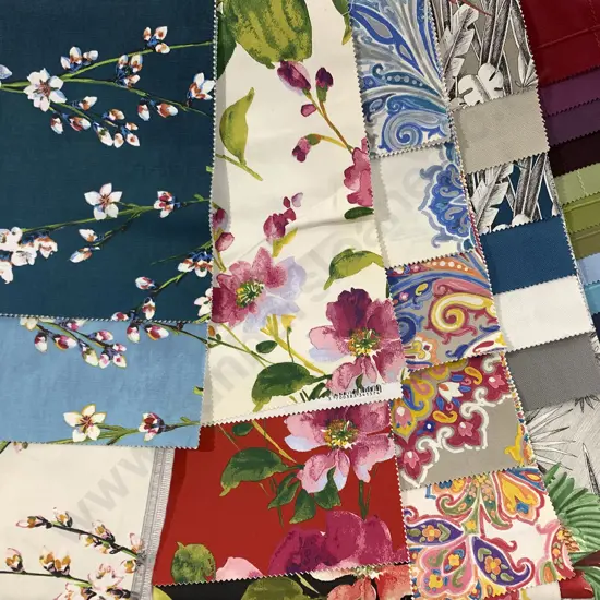 Five Hangered Fabric Samples