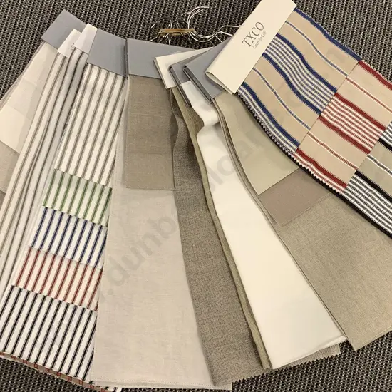 Ten Hangered Fabric Samples