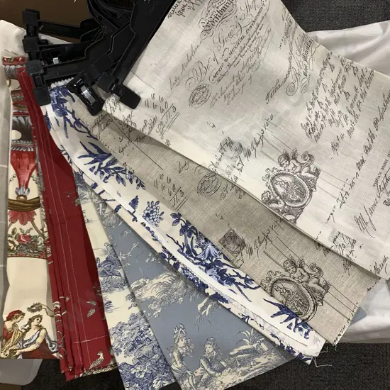 Ten Hangered Fabric Samples