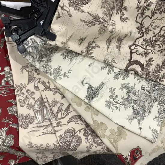 Ten Hangered Fabric Samples