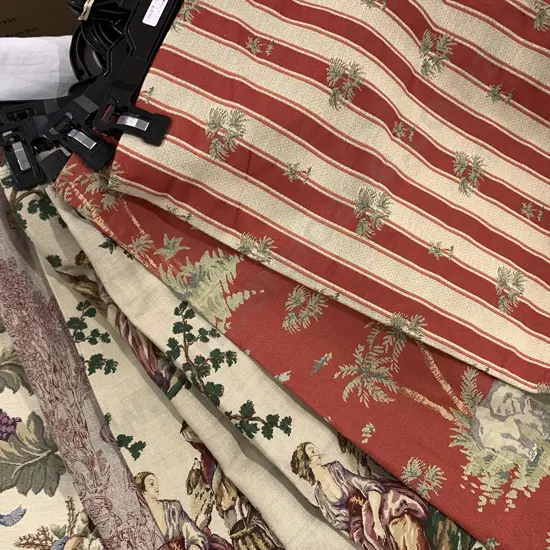 Ten Hangered Fabric Samples