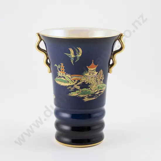 Carlton Ware Bleu Royale Trumpet Vase